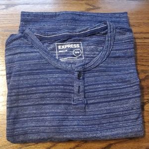 Men's medium Express blue long sleeve Henl…